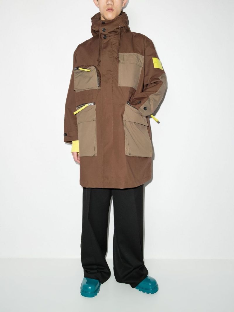 Multi-pocket Cotton Parka Coat