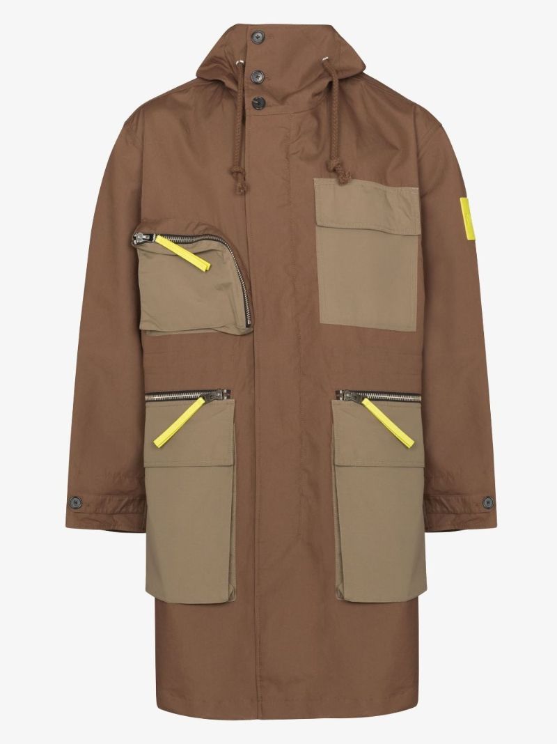 Multi-pocket Cotton Parka Coat