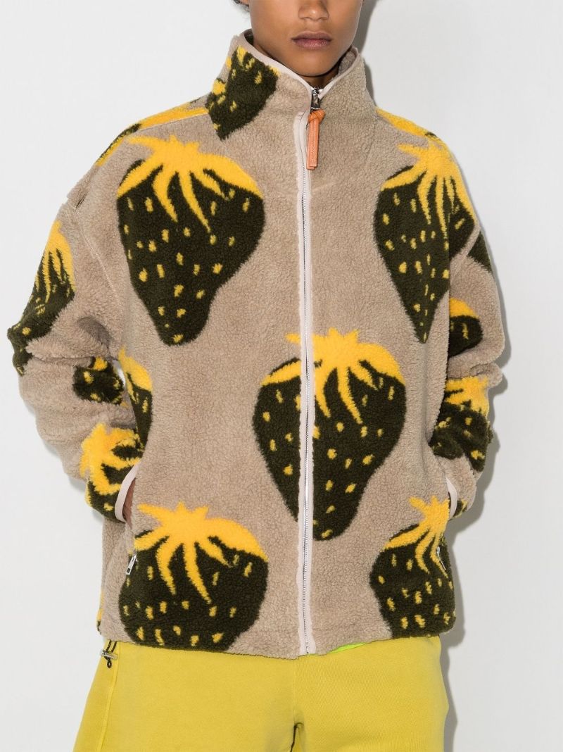 Strawberry Zip-up Sweater