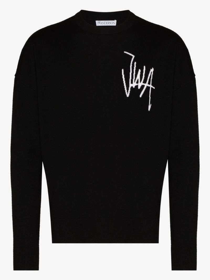 Intarsia Merino Wool Sweater