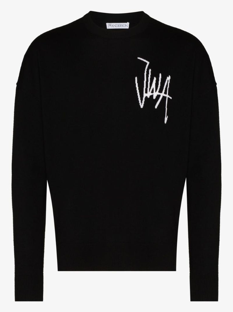 Intarsia Merino Wool Sweater