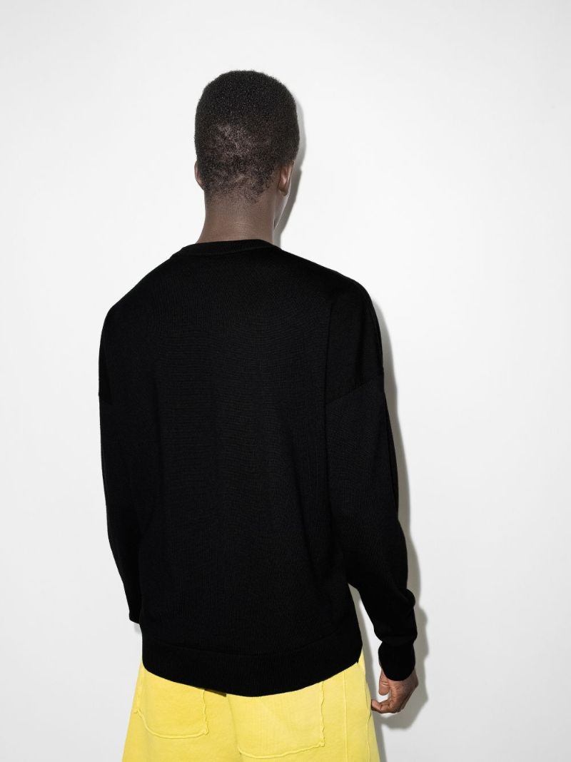Intarsia Merino Wool Sweater