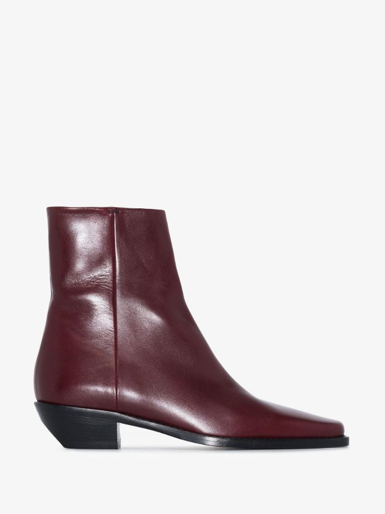 Red Wooster 40 Leather Ankle Boots