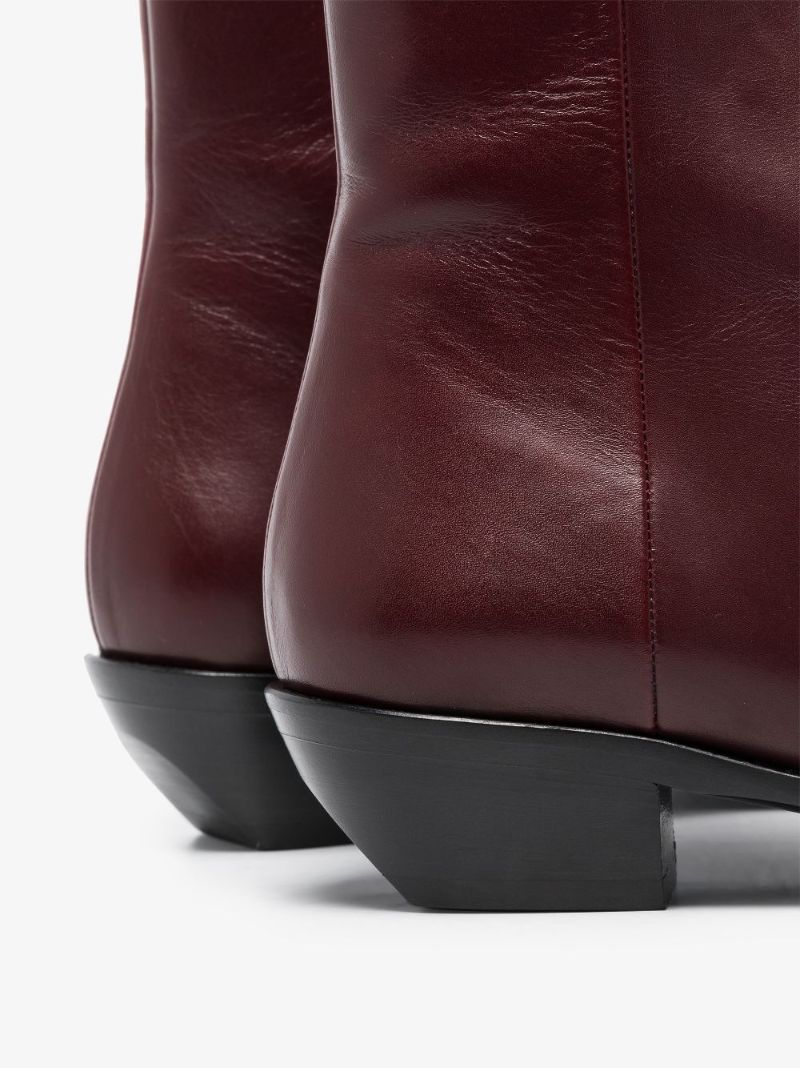 Red Wooster 40 Leather Ankle Boots