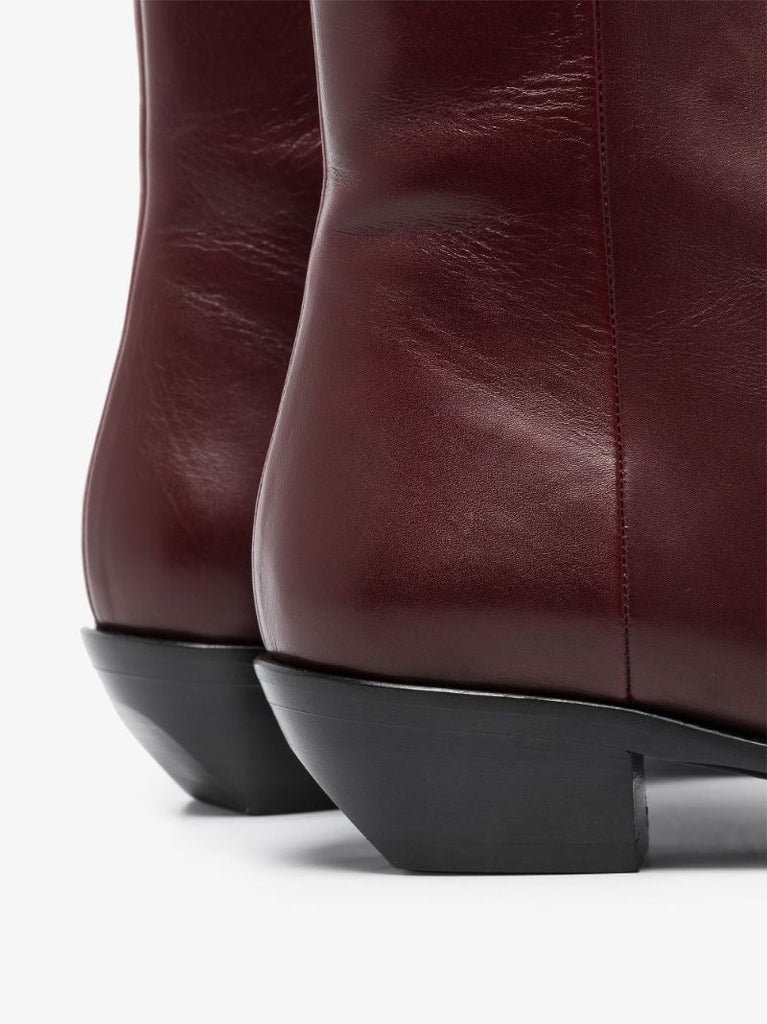Red Wooster 40 Leather Ankle Boots