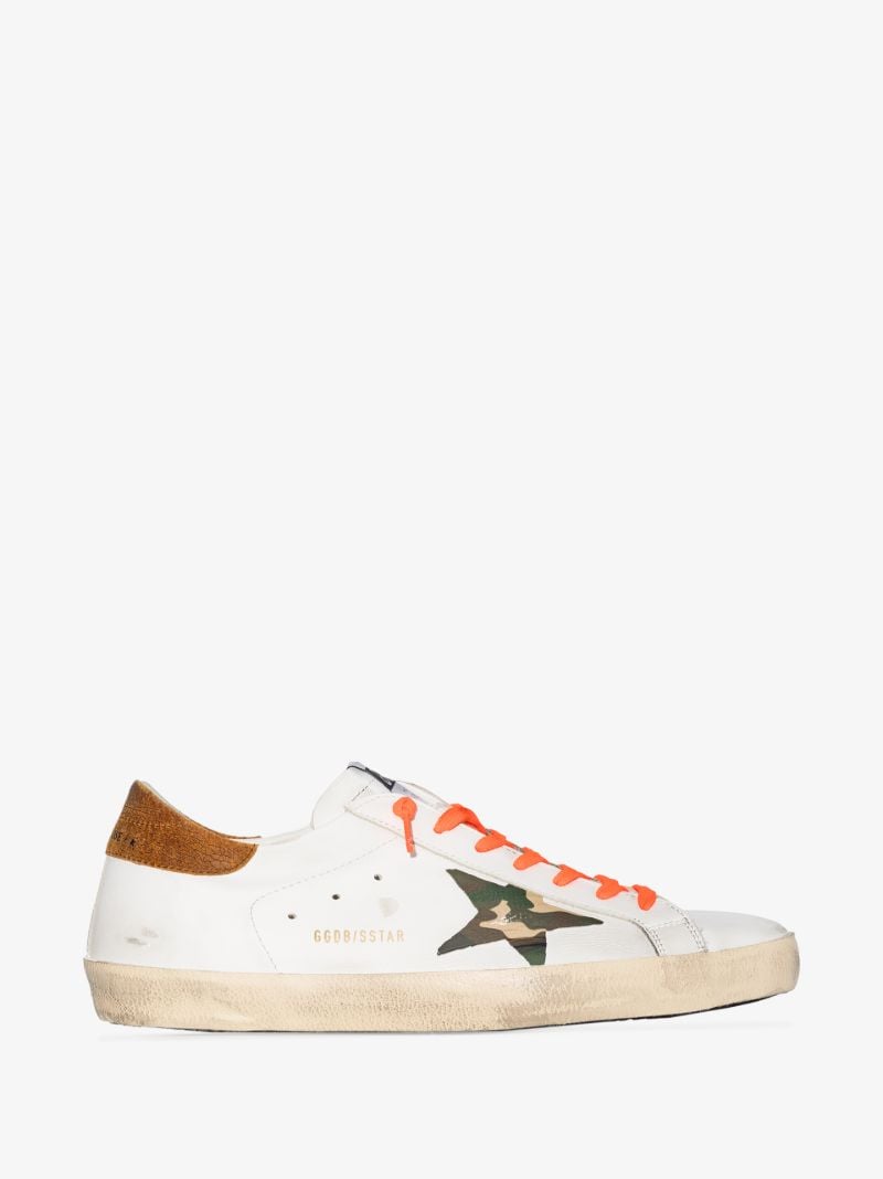 White Super-star Camouflage Print Leather Sneakers