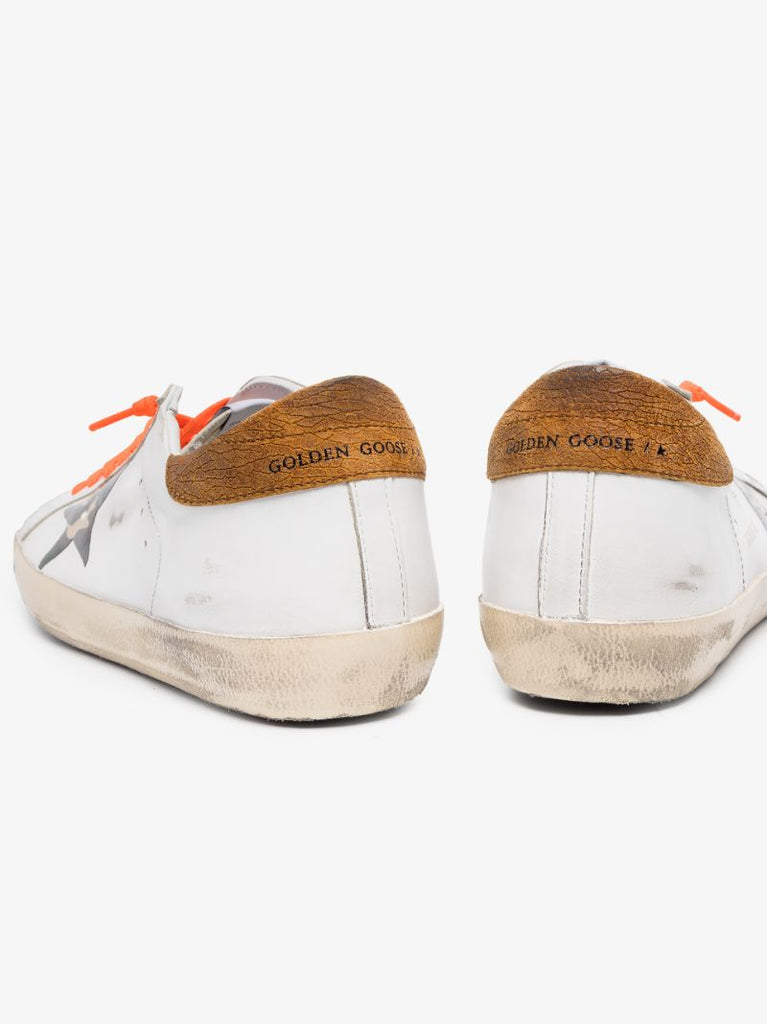 White Super-star Camouflage Print Leather Sneakers