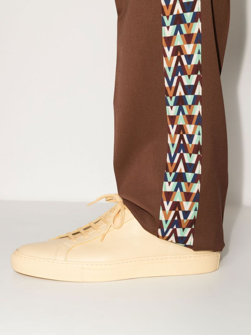 Yellow Achilles Low Top Leather Sneakers