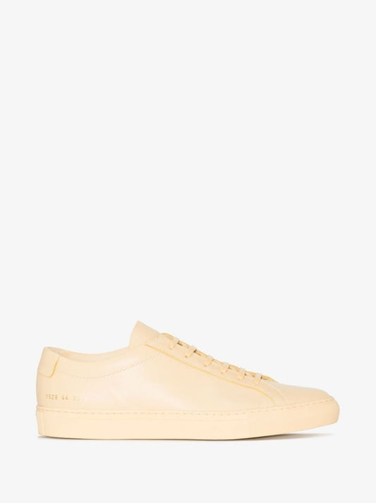 Yellow Achilles Low Top Leather Sneakers
