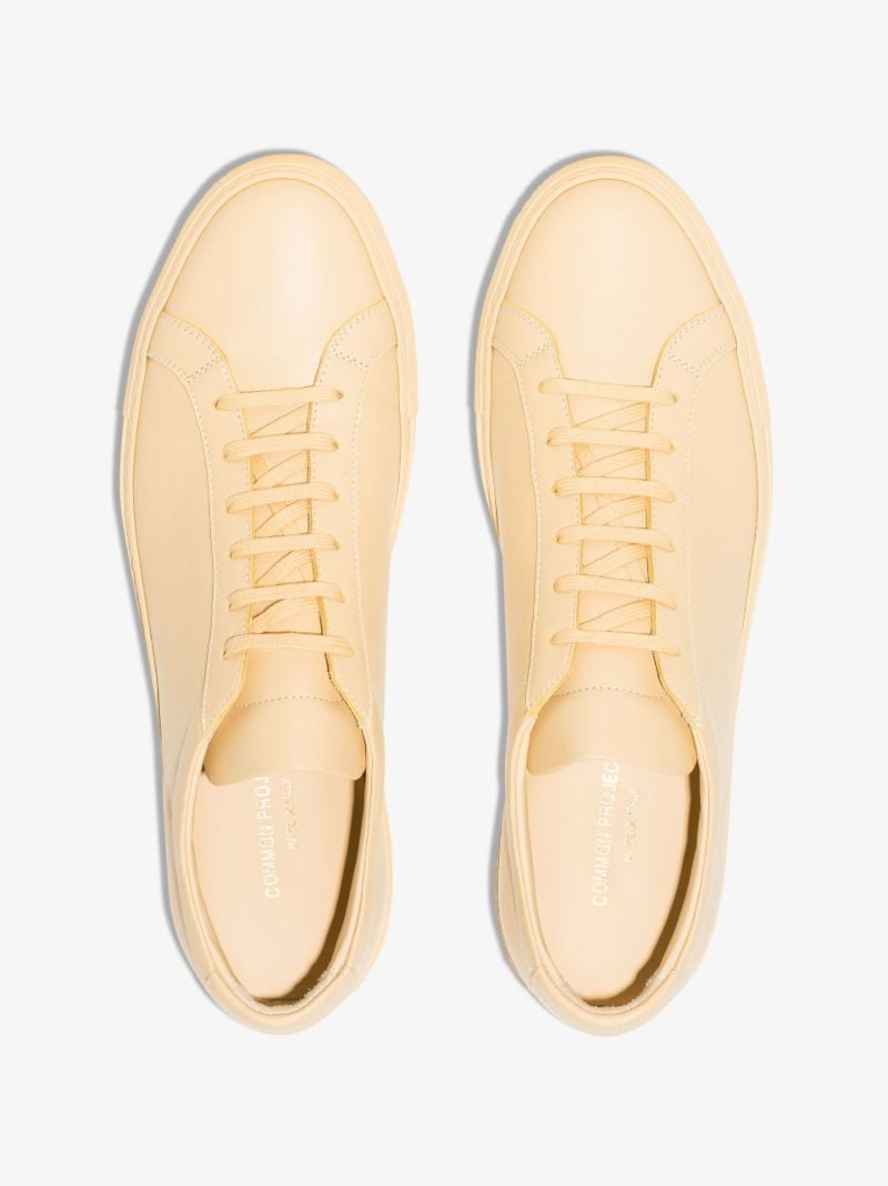 Yellow Achilles Low Top Leather Sneakers