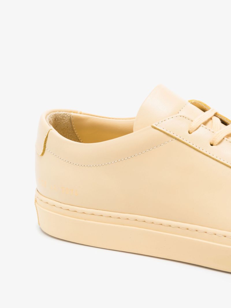 Yellow Achilles Low Top Leather Sneakers