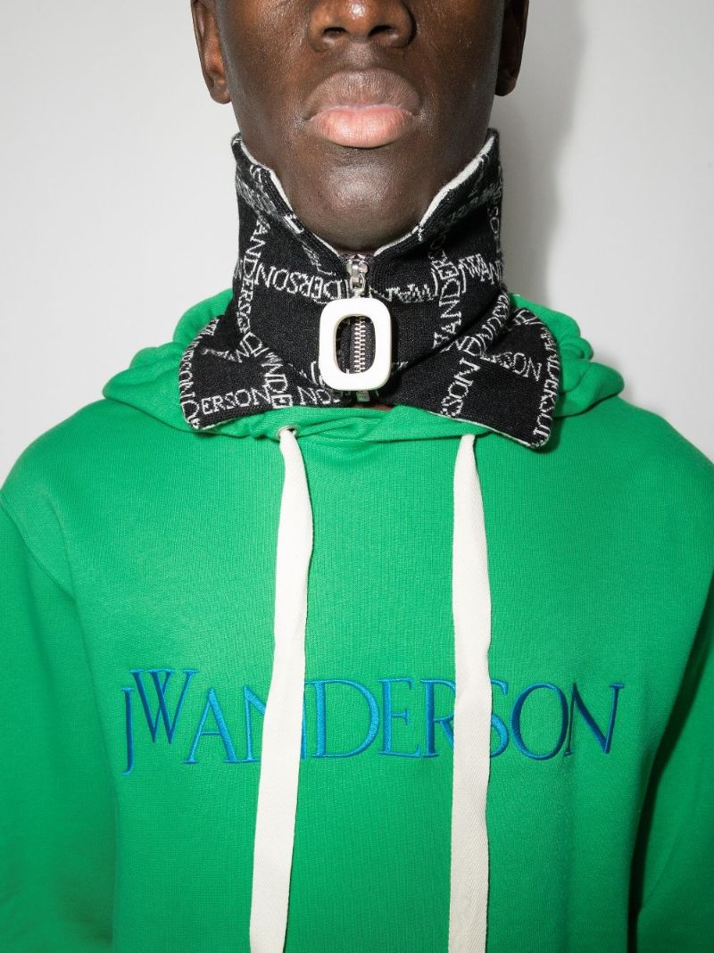 Embroidered Logo Drawstring Hood