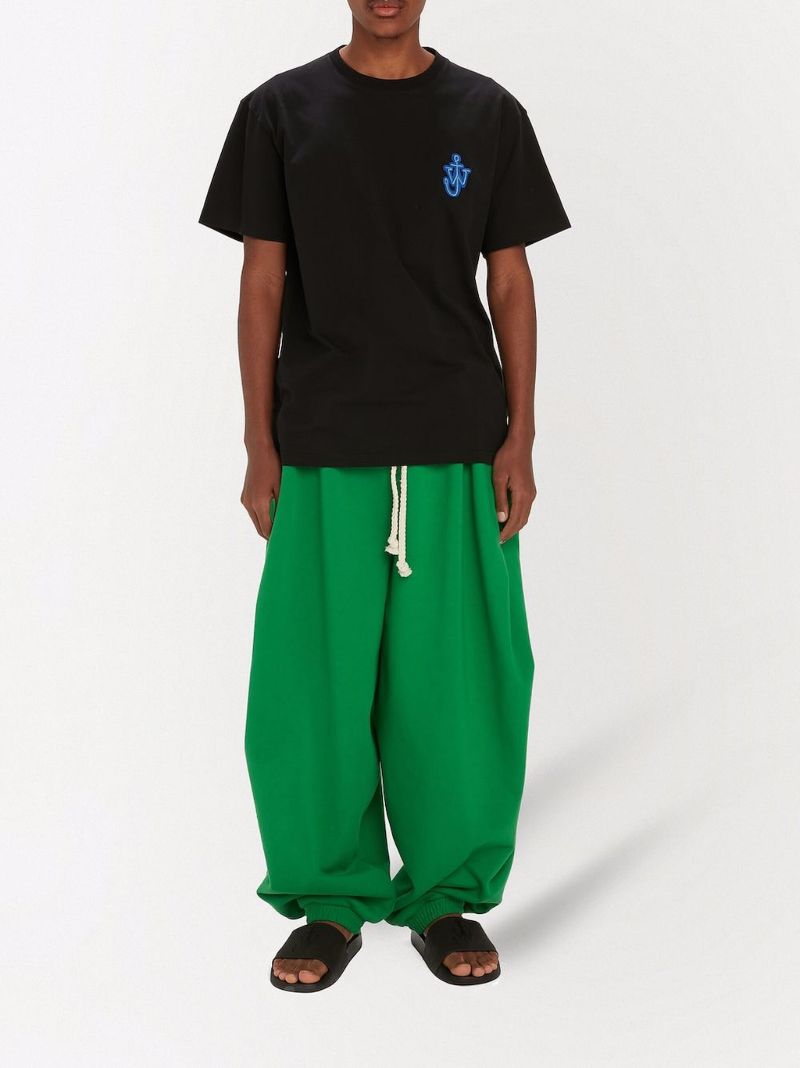 Black Anchor-appliquÃ_x0083_Â© Cotton T-shirt