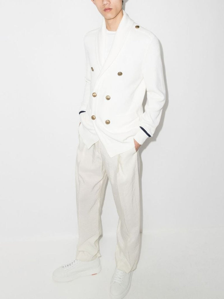 Double-breasted Cotton Cardigan