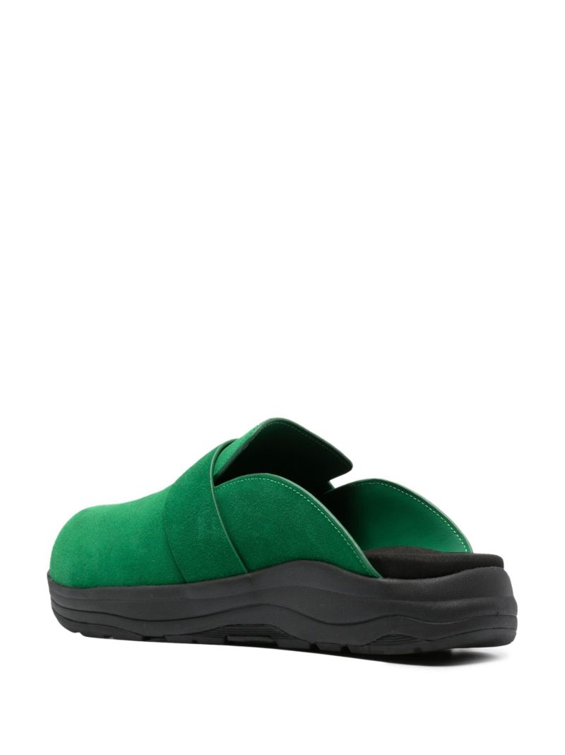 X Suicoke Green MakÃ_x0083_Â¶ Suede Clogs