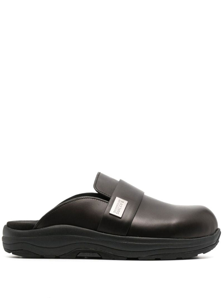 X Suicoke Black MakÃ_x0083_Â¶ Leather Mules