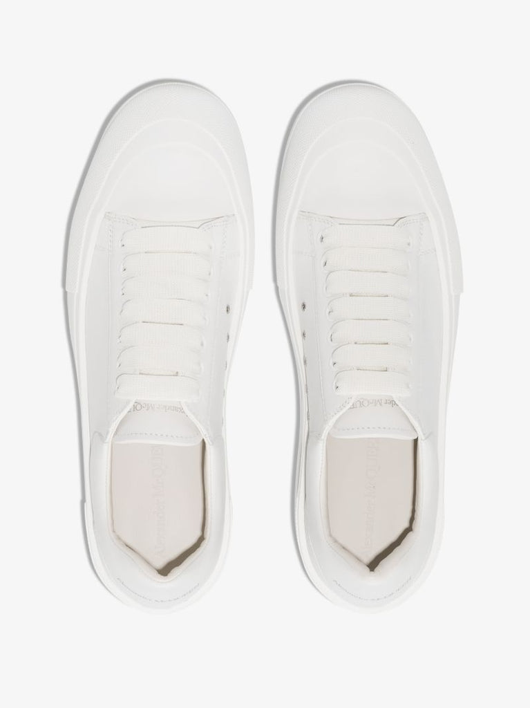 White Deck Plimsoll Low Top Sneakers