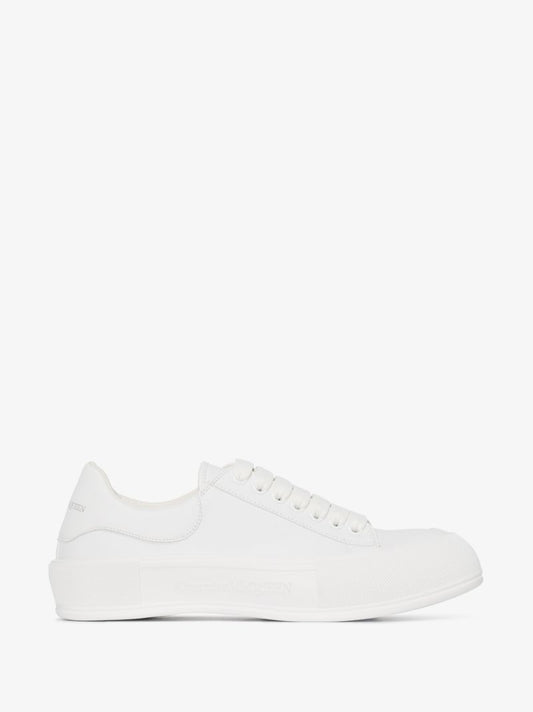 White Deck Plimsoll Low Top Sneakers