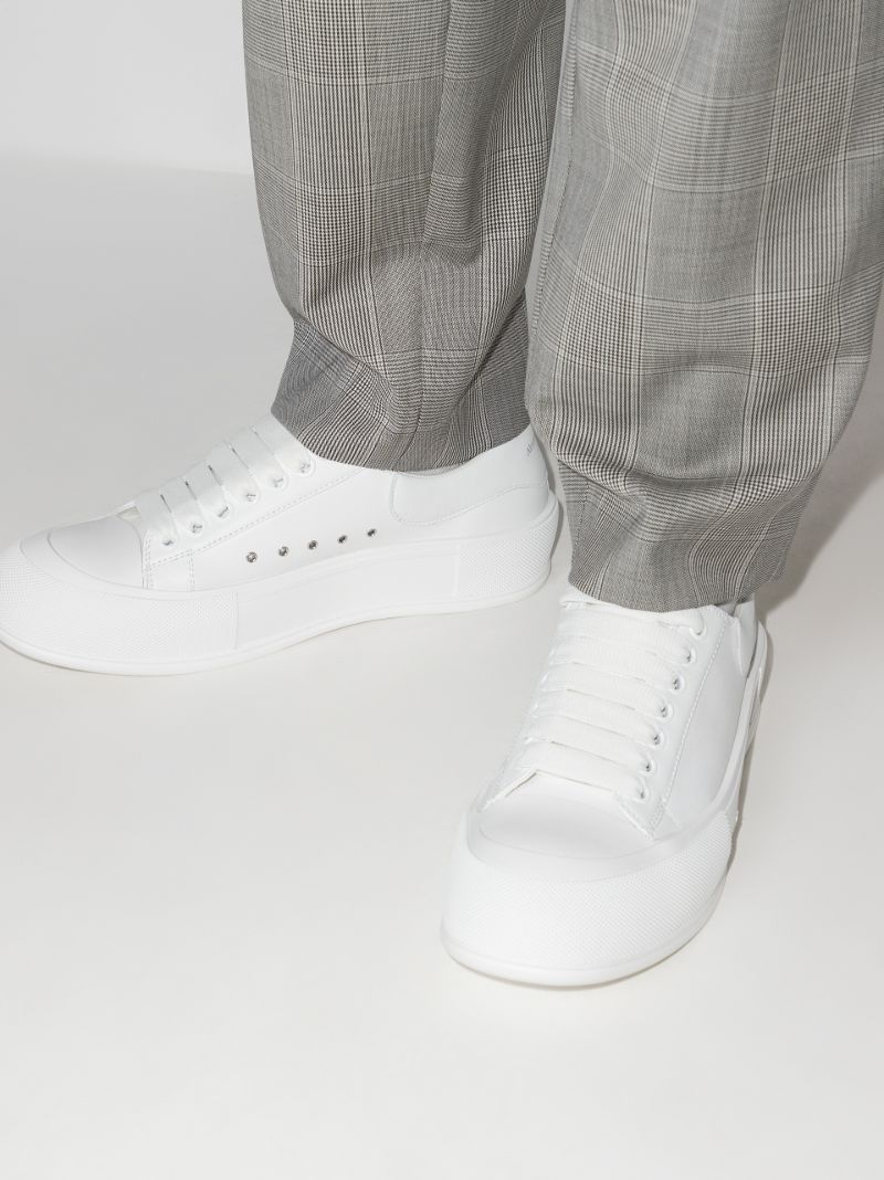 White Deck Plimsoll Low Top Sneakers