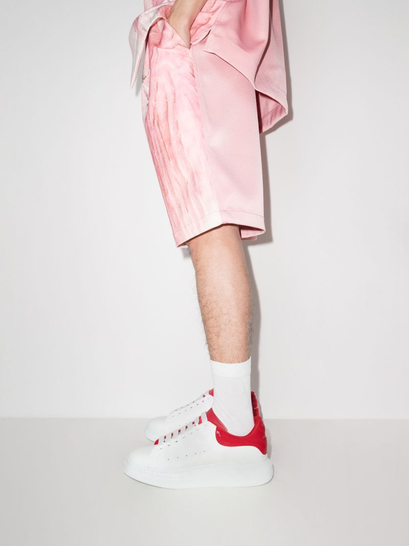 White and Red Oversized Sneakers