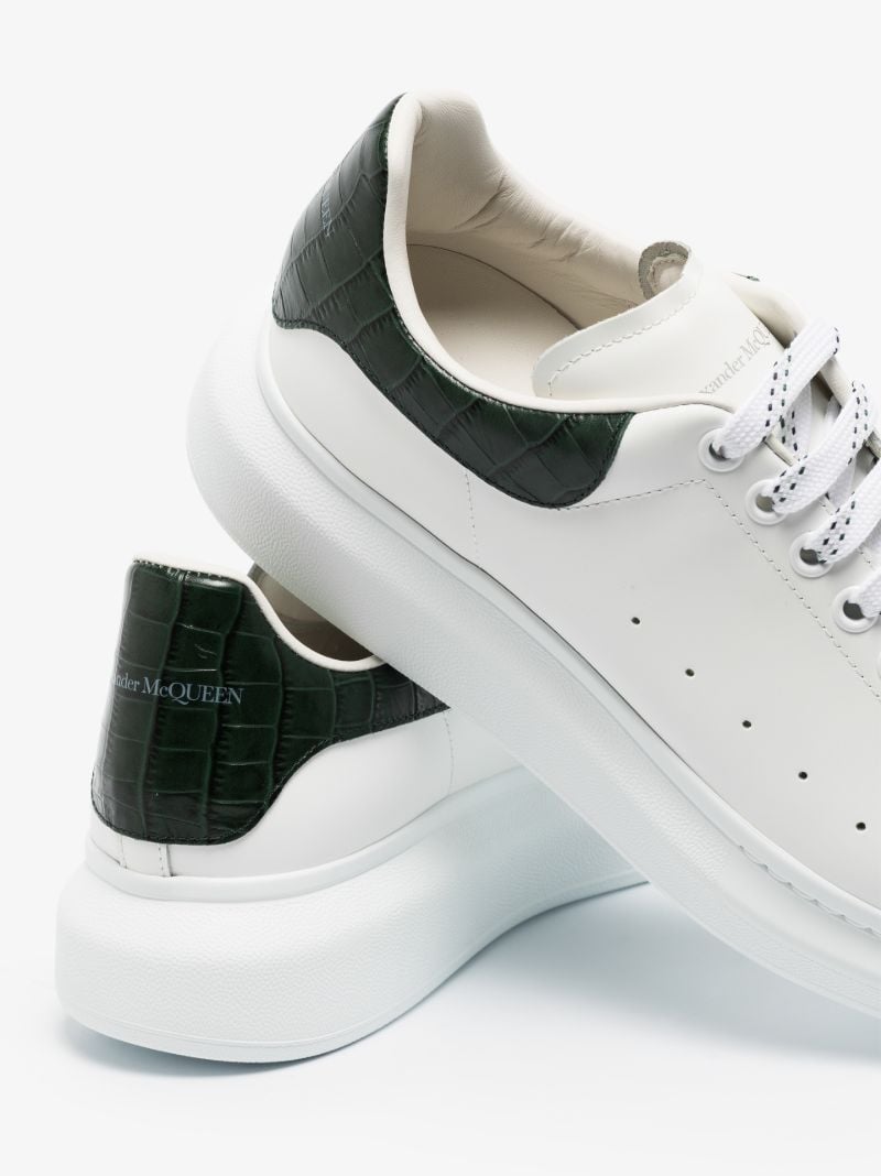 White and Green Oversized Sneakers