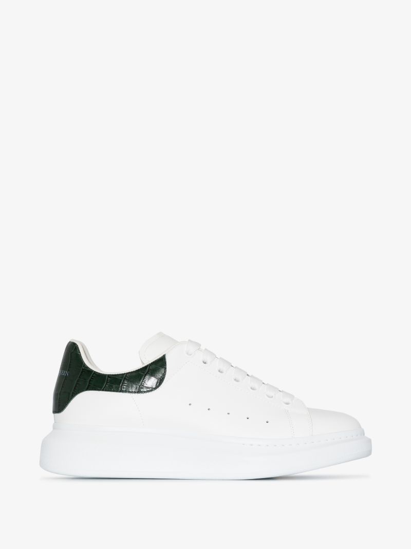 White and Green Oversized Sneakers