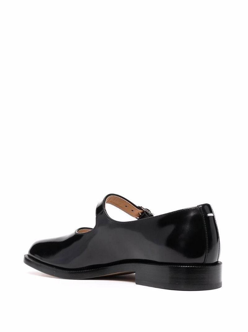 Black Tabi Leather Mary Jane Pumps