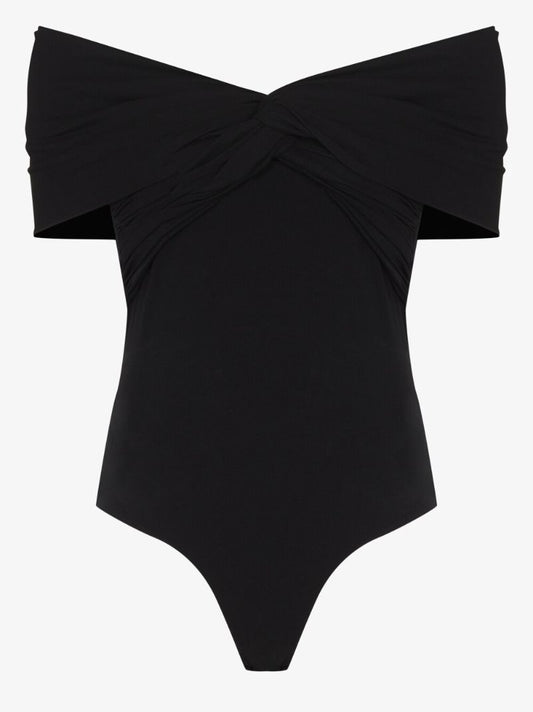 Black the Cerise Cotton Bodysuit
