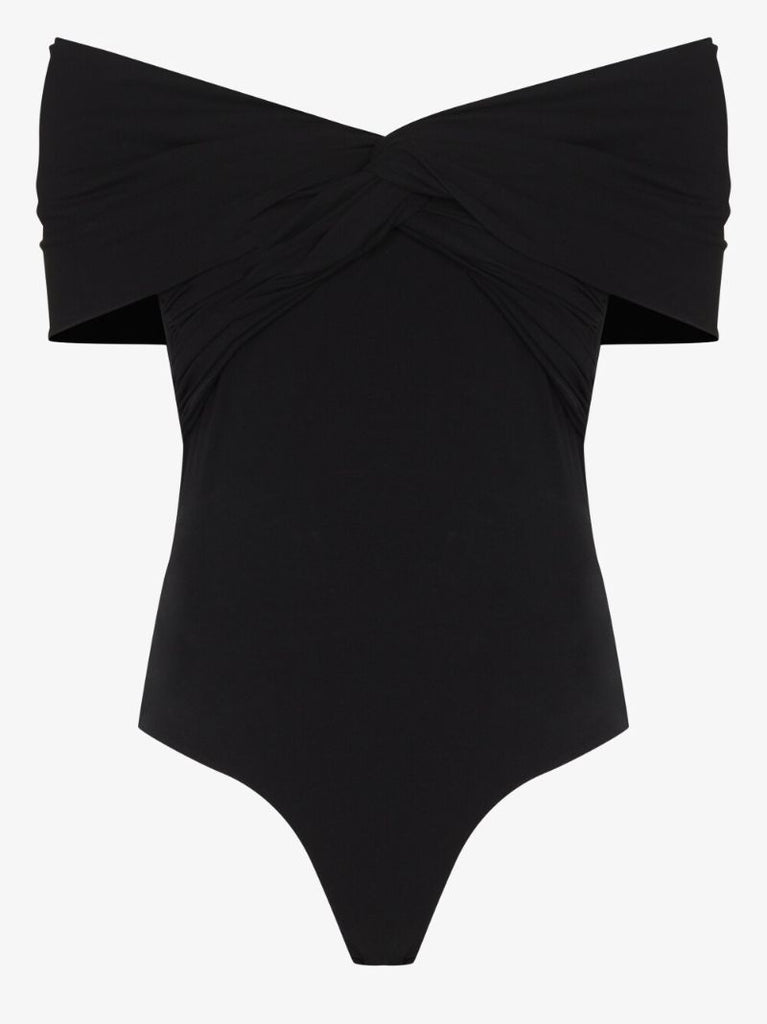 Black the Cerise Cotton Bodysuit