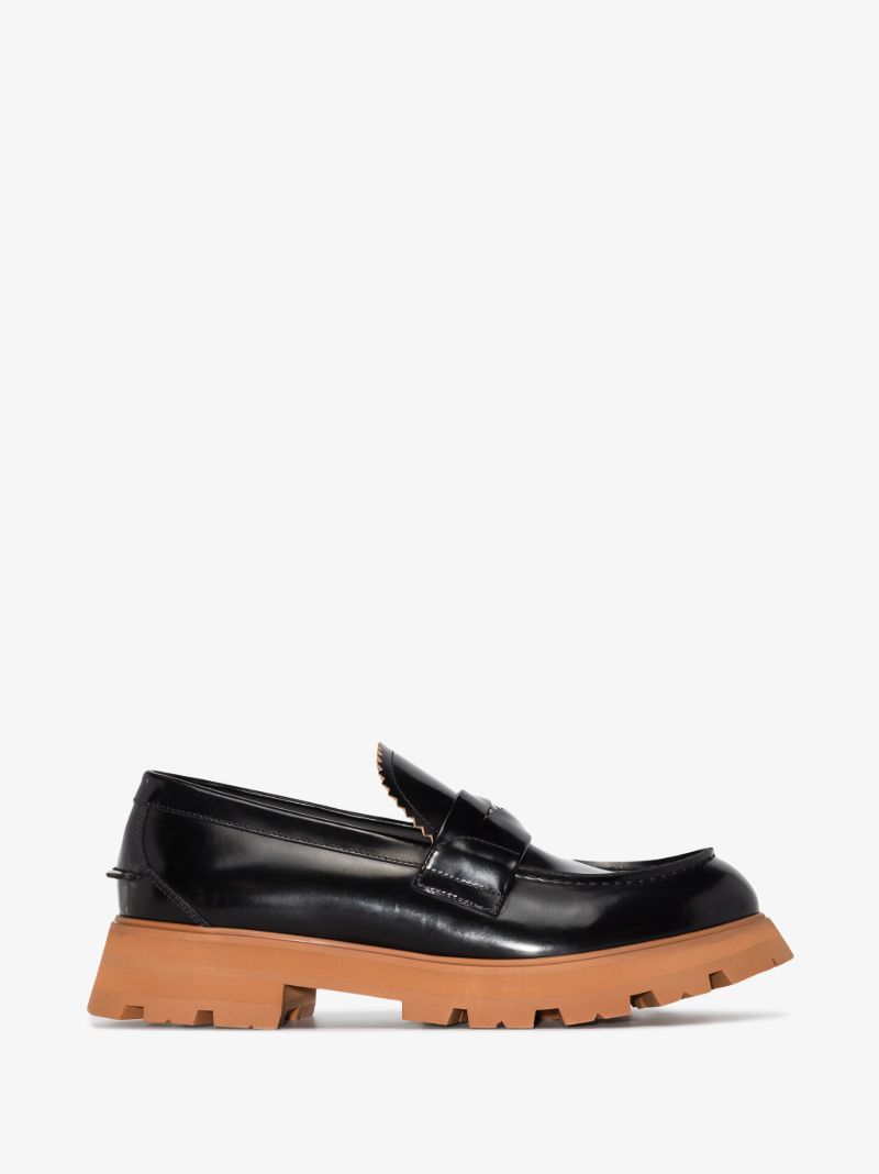 Black Leather Penny Loafers