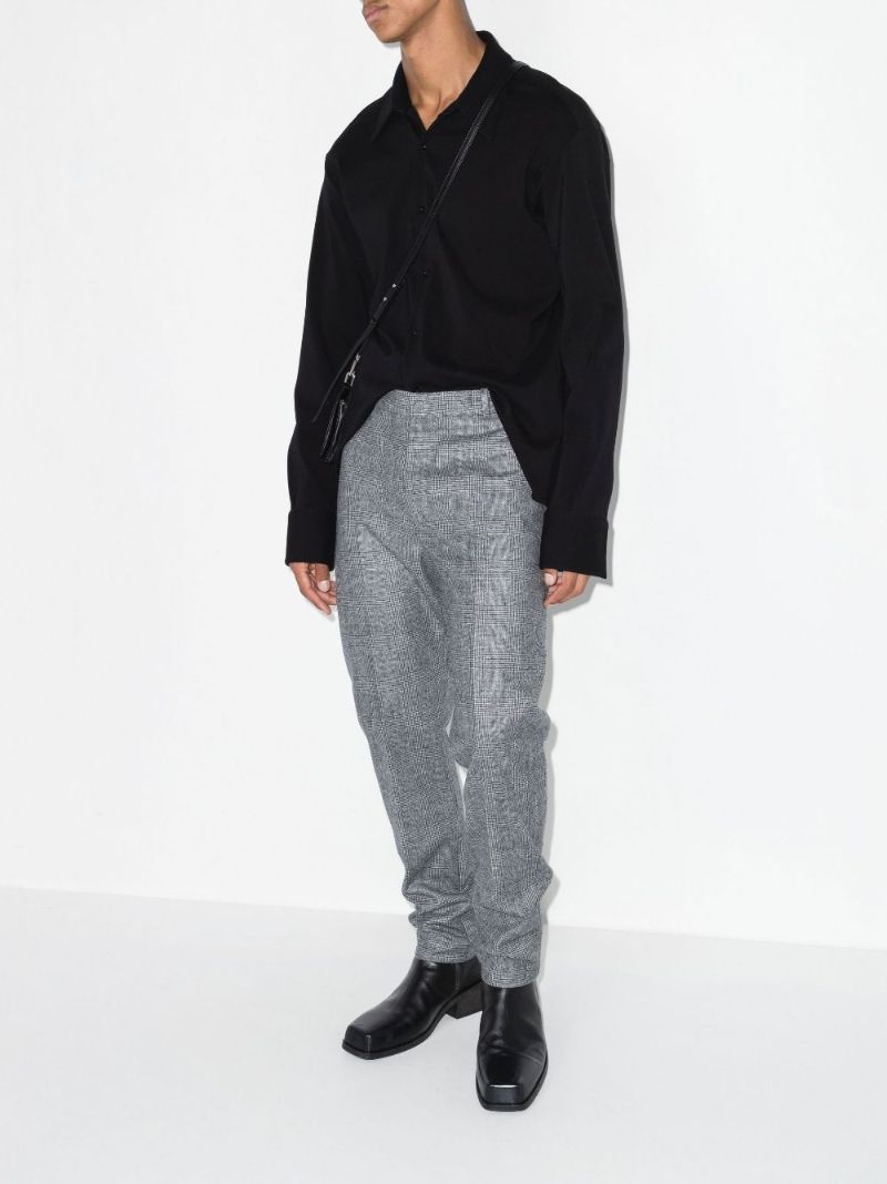 Grey Tailored Wool Trousers
