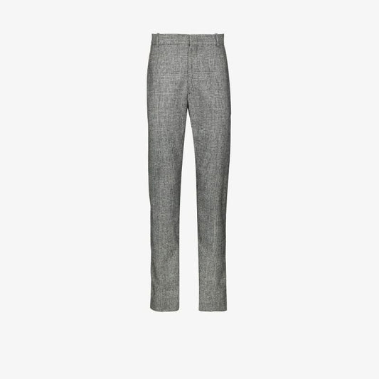 Grey Tailored Wool Trousers