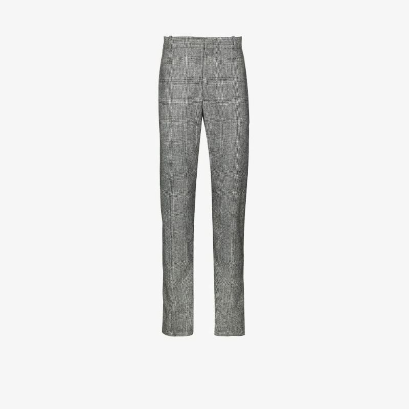 Grey Tailored Wool Trousers