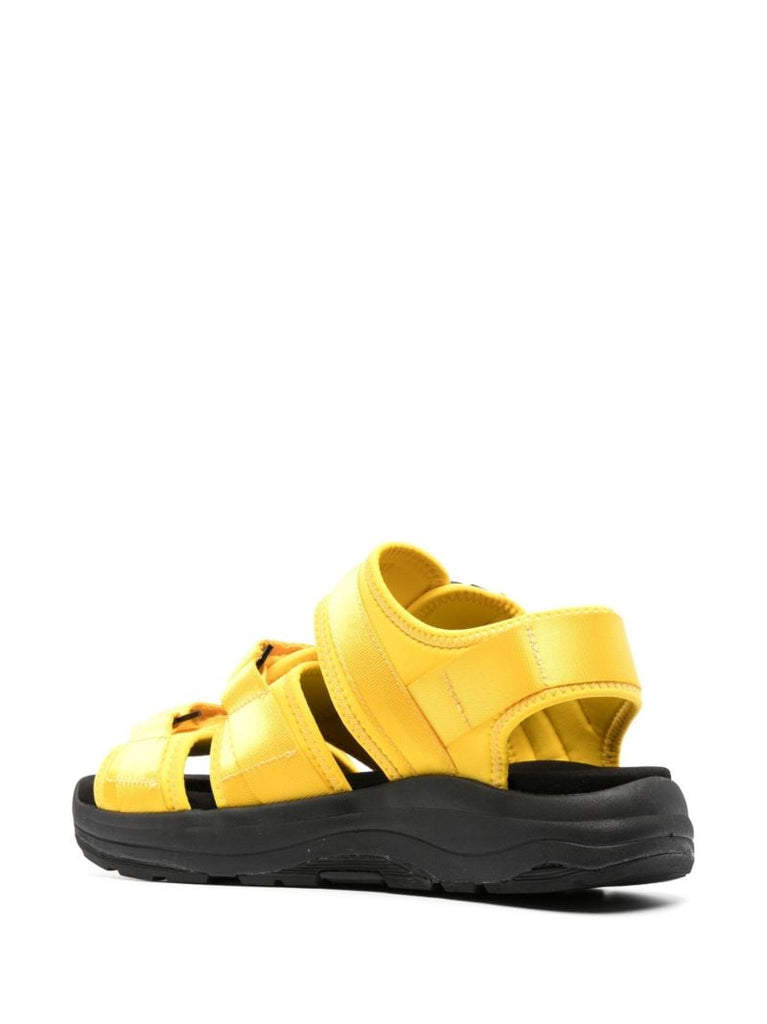 X Suicoke Yellow Strap Detail Slingback Sandals