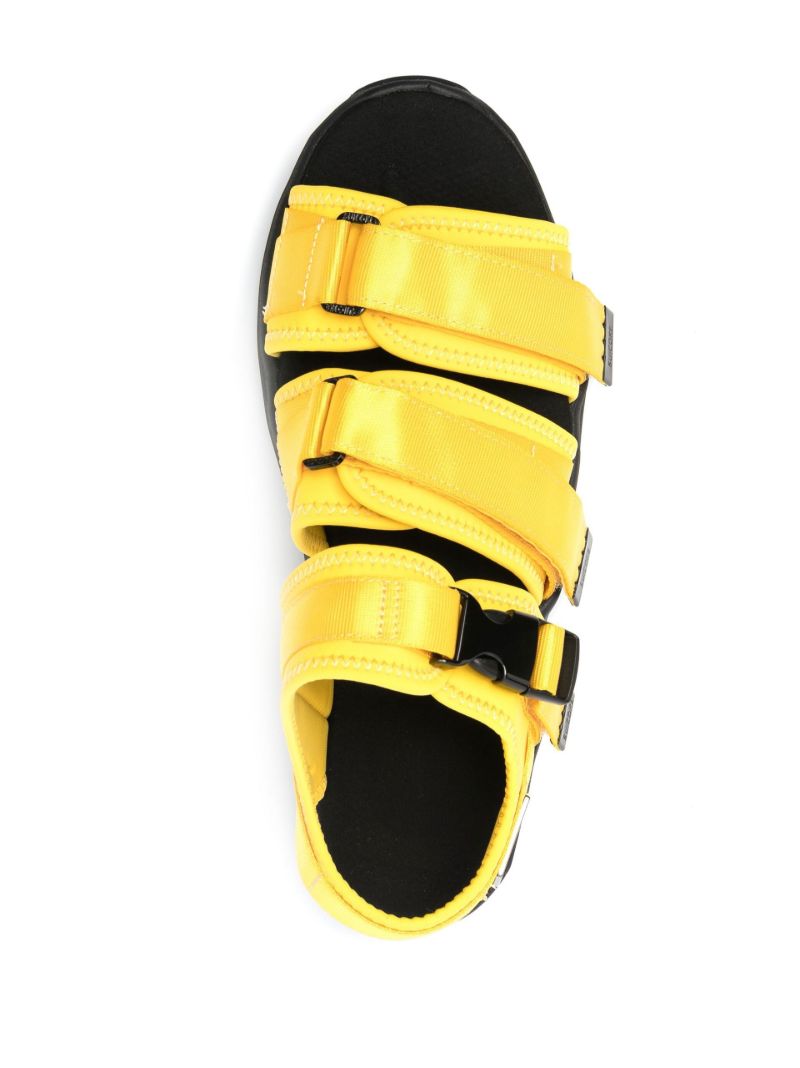 X Suicoke Yellow Strap Detail Slingback Sandals