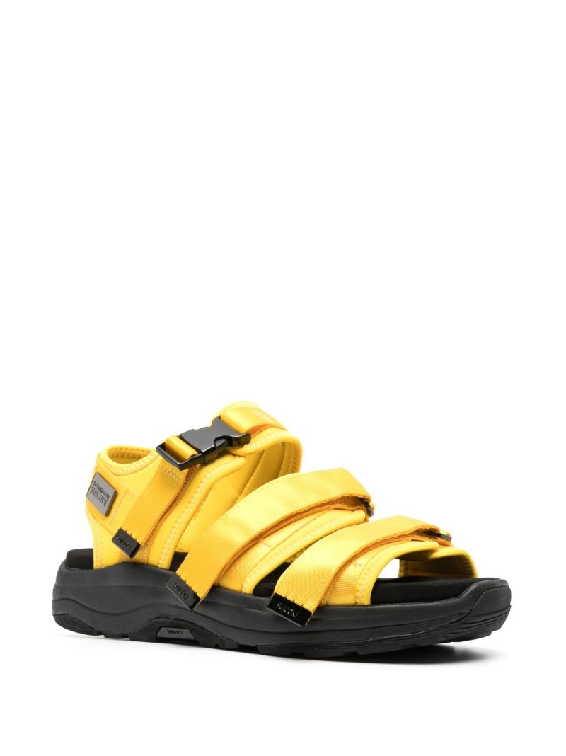X Suicoke Yellow Strap Detail Slingback Sandals