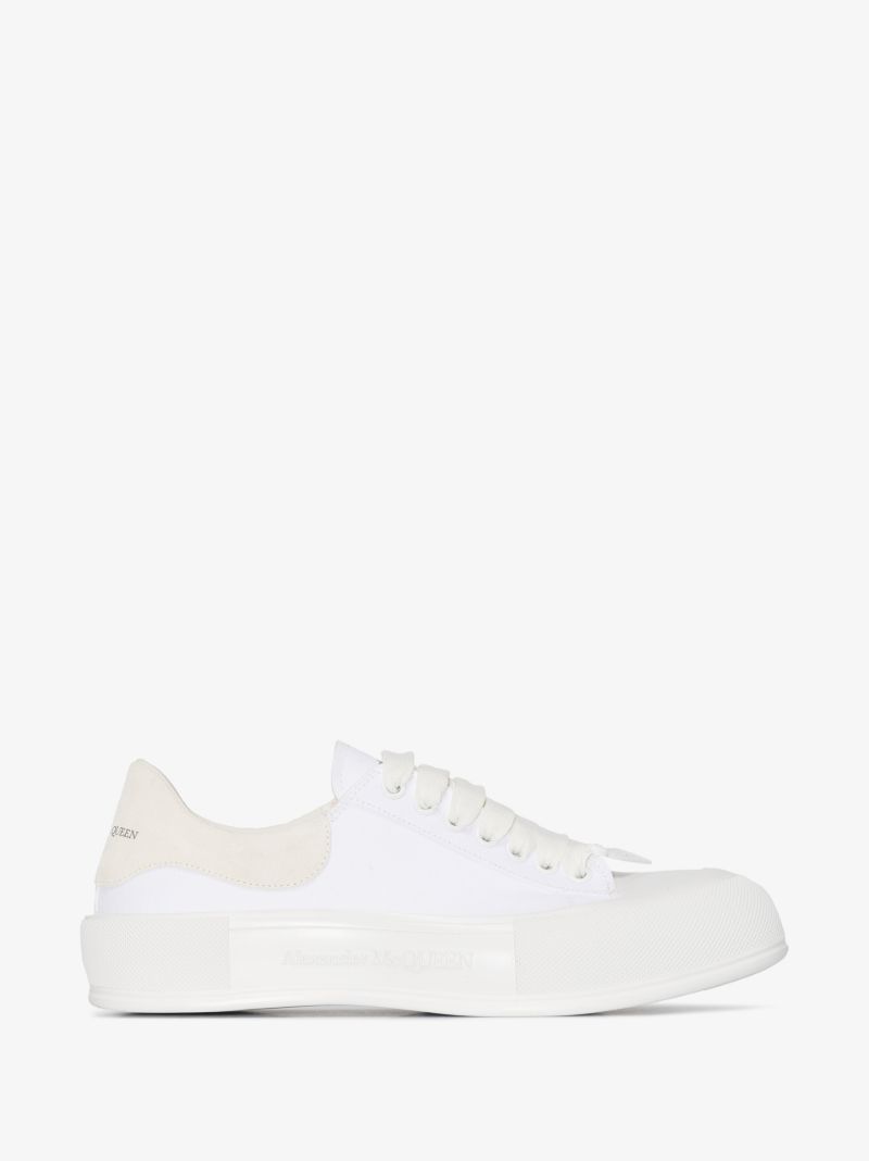 White Deck Plimsoll Low Top Sneakers