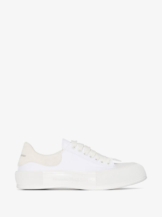 White Deck Plimsoll Low Top Sneakers