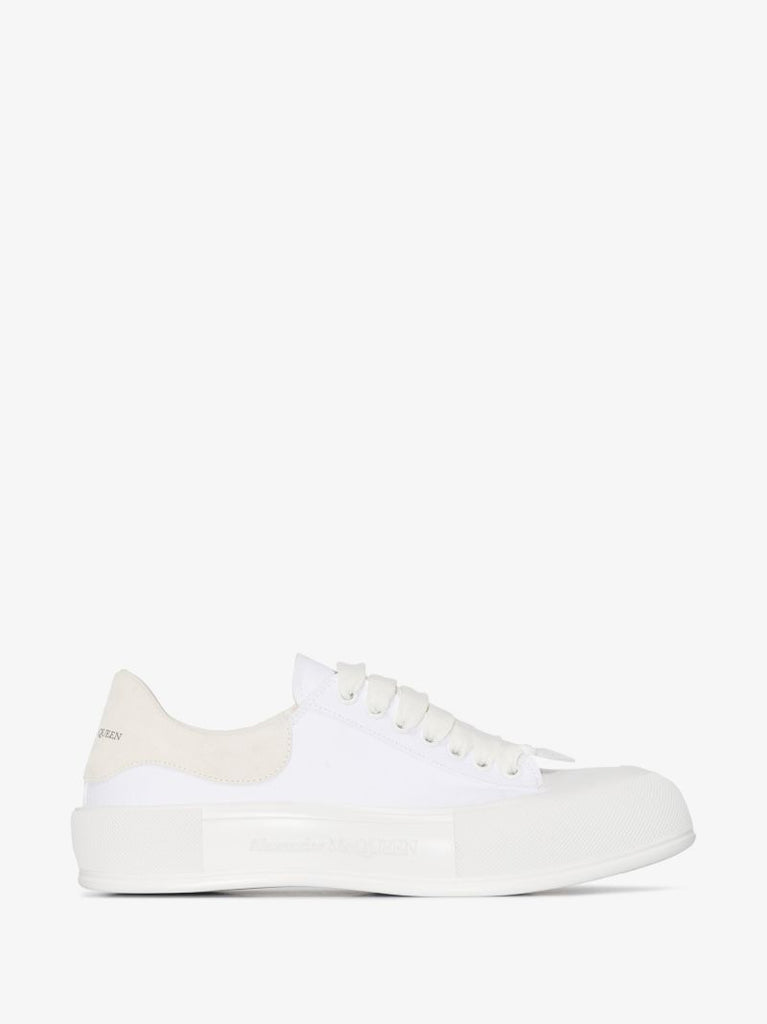 White Deck Plimsoll Low Top Sneakers