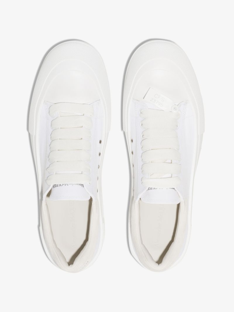 White Deck Plimsoll Low Top Sneakers