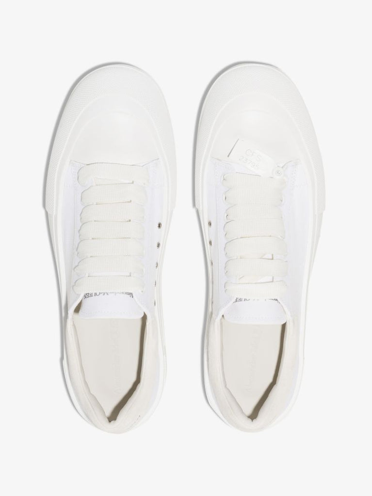 White Deck Plimsoll Low Top Sneakers