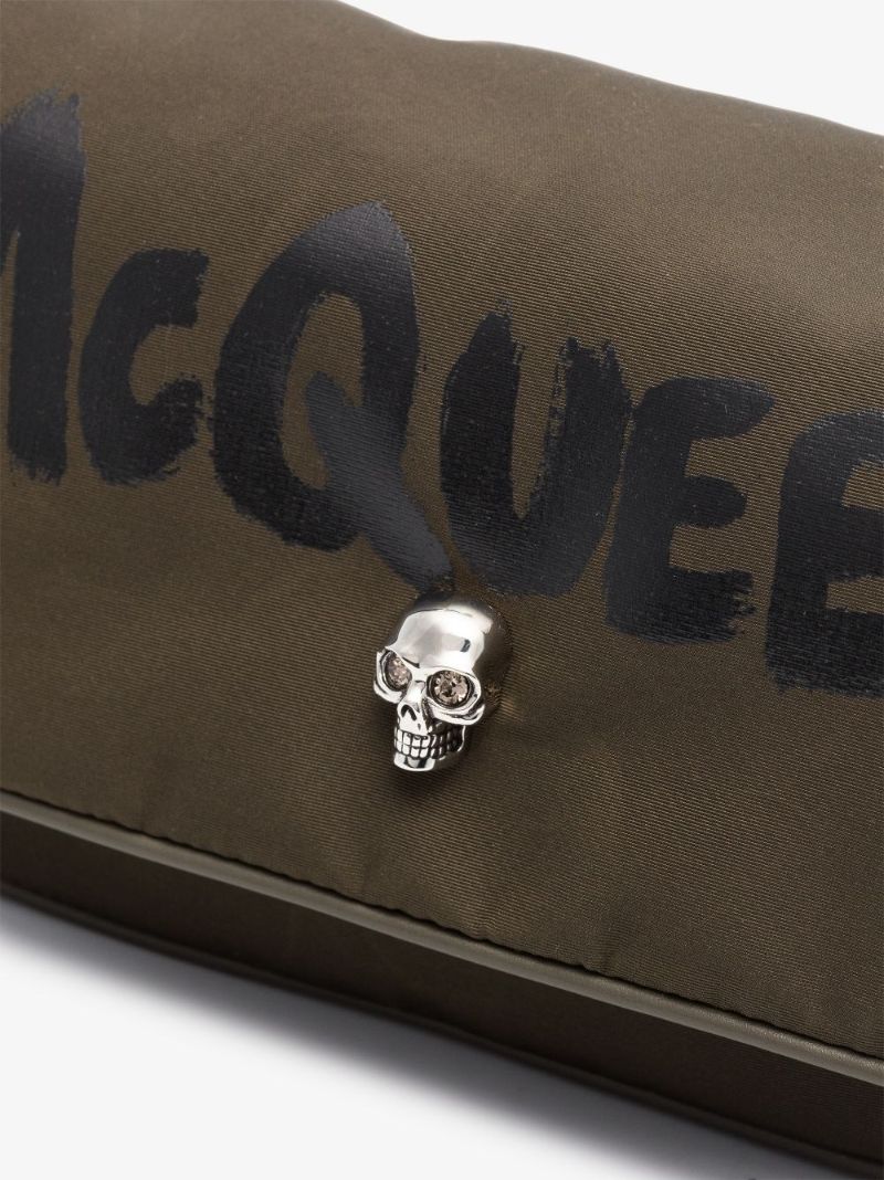 Green Skull Small Graffiti Cross Body Bag
