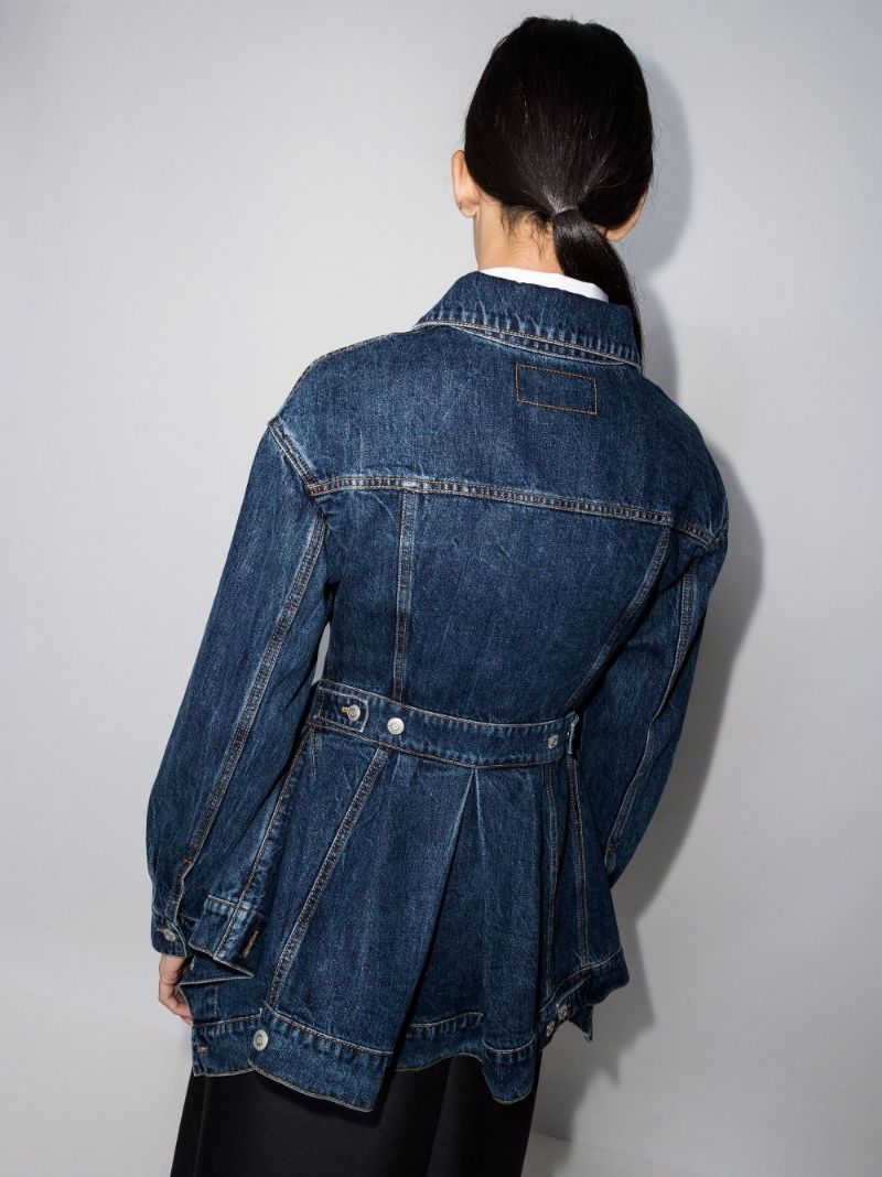 Peplum-waist Denim Jacket