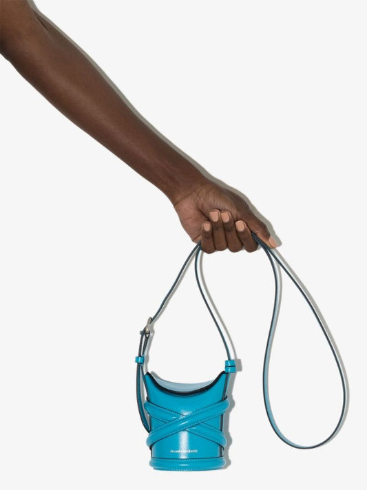 Blue the Curve Mini Leather Cross Body Bag
