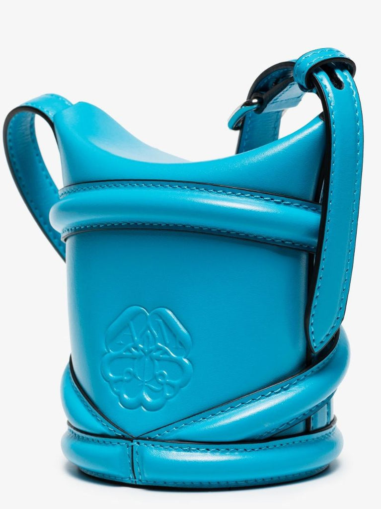 Blue the Curve Mini Leather Cross Body Bag