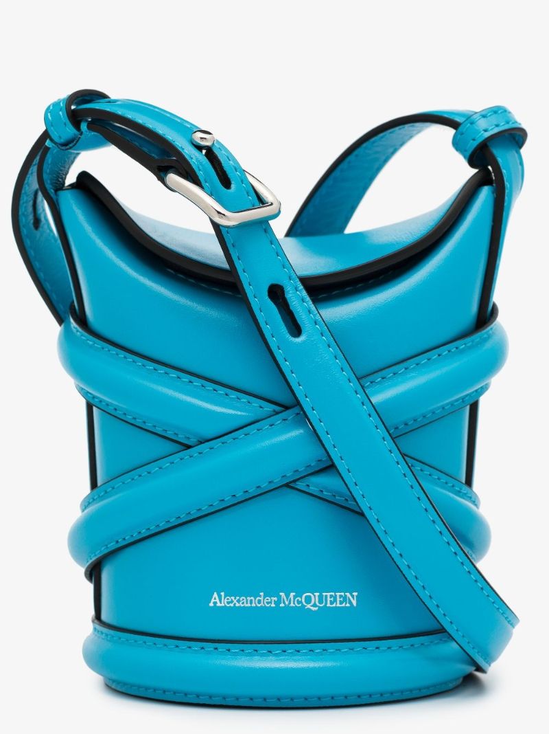 Blue the Curve Mini Leather Cross Body Bag