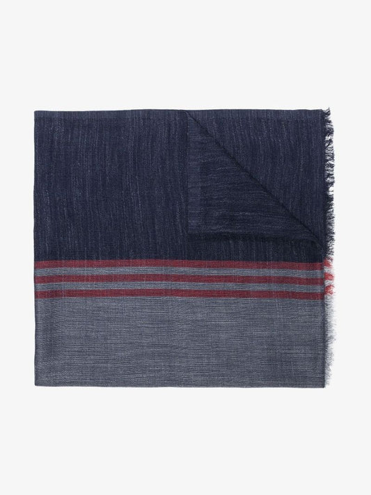 Blue Stripe Silk Scarf