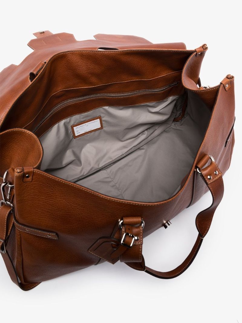 Brown Leather Holdall Bag