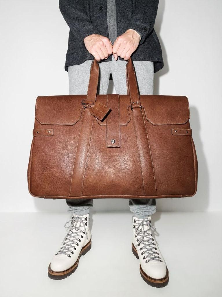 Brown Leather Holdall Bag