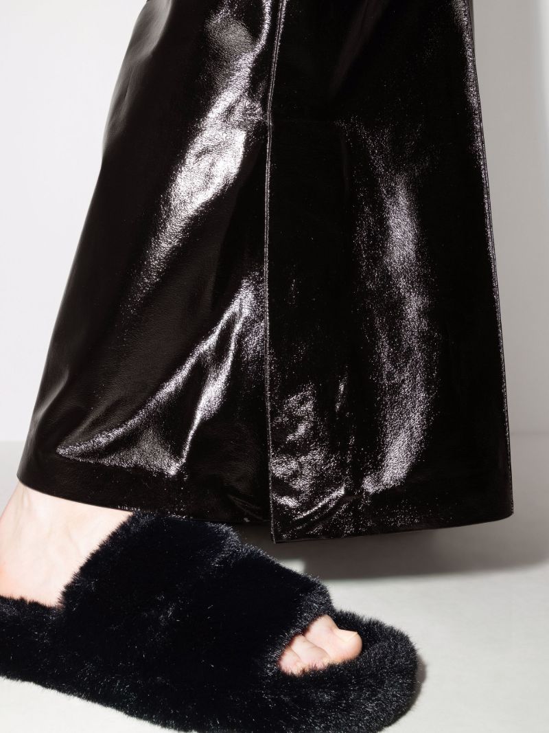 Jayne Flared Faux Leather Trousers